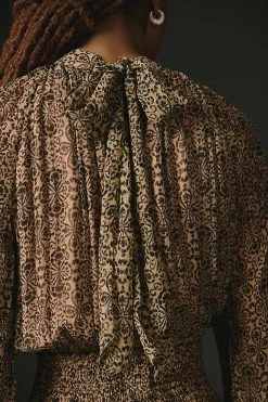 Deals ⭐ Let Me Be Smocked Mock-Neck ???? Dress BLACK & WHITE ???? -PAIGE-shop unnamed file 2777