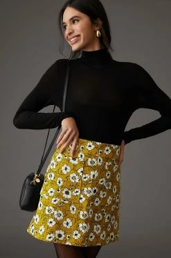 Promo ✔️ Maeve A-Line Mini ???? Skirt YELLOW MOTIF ✔️ -PAIGE-shop unnamed file 2787