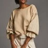 Coupon ???? Pilcro Mixed-Media Pullover BEIGE ✨ -PAIGE-shop unnamed file 2789