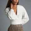 Flash Sale ???? Sunday In Brooklyn Wrap-Front Blouse WHITE ???? -PAIGE-shop unnamed file 2794