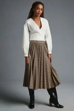 Flash Sale ???? Sunday In Brooklyn Wrap-Front Blouse WHITE ???? -PAIGE-shop unnamed file 2797