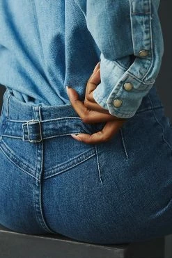 Cheap ???? Maeve Bombshell Slim Straight ???? Jeans DENIM MEDIUM BLUE ???? -PAIGE-shop unnamed file 2813