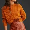 Coupon ???? Pilcro Mock-Neck Cable-Knit Sweater GOLD ???? -PAIGE-shop unnamed file 2817