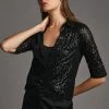 Outlet ???? Sunday In Brooklyn Sequin Buttondown BLACK ???? -PAIGE-shop unnamed file 2829