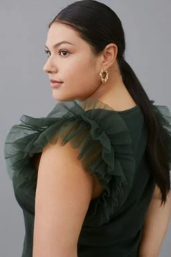 Promo ???? Dolan Left Coast DOLAN Tulle Sleeve Tank Top MOSS ???? -PAIGE-shop unnamed file 2852