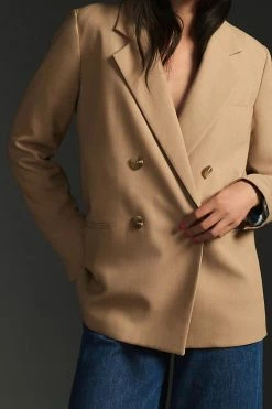 Cheapest ❤️ Maeve Double-Breasted Blazer HEATHERED CAMEL ???? 4 Cheapest ❤️ Maeve Double-Breasted Blazer HEATHERED CAMEL ???? -PAIGE-shop unnamed file 2889
