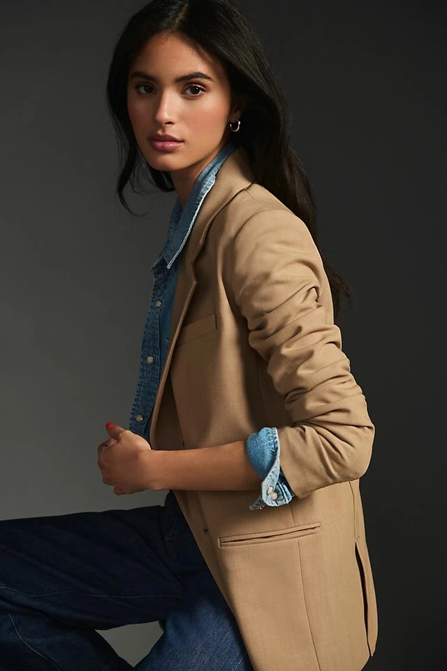 Maeve Double-Breasted Blazer Cheapest ❤️ Maeve Double-Breasted Blazer HEATHERED CAMEL ???? -PAIGE-shop unnamed file 2891