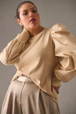 Flash Sale ???? Dolan Left Coast DOLAN Puff-Sleeve Blouse IVORY ???? -PAIGE-shop unnamed file 2901