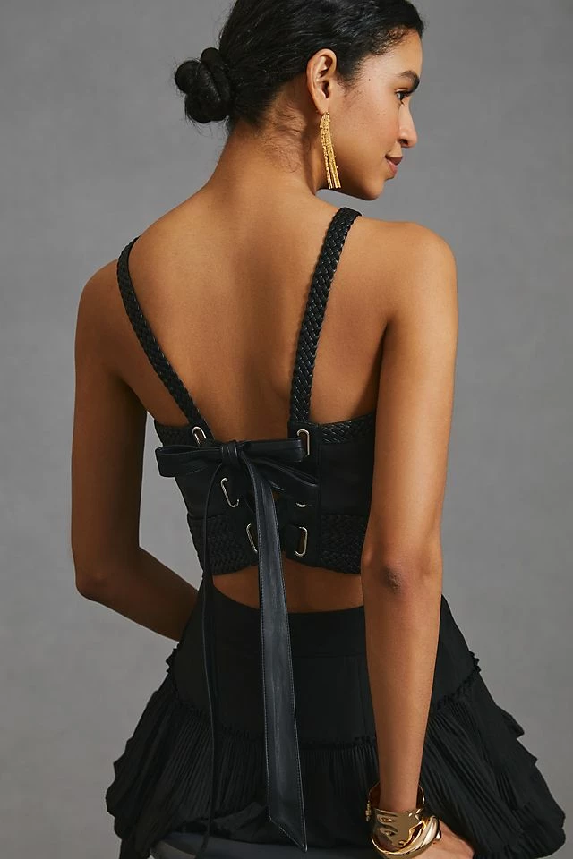 Pilcro Faux Leather Corset Top New ???? Pilcro Faux Leather Corset Top BLACK ???? -PAIGE-shop unnamed file 2910