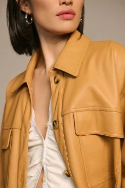 Top 10 ???? Maeve Faux Leather ???? Shirt Jacket NEUTRAL ???? 5 Top 10 ???? Maeve Faux Leather ???? Shirt Jacket NEUTRAL ???? -PAIGE-shop unnamed file 2922