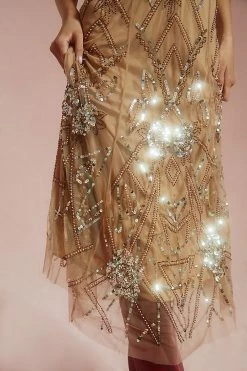 New ✔️ Let Me Be Embellished Deep-V ???? Dress GOLD ???? -PAIGE-shop unnamed file 2952