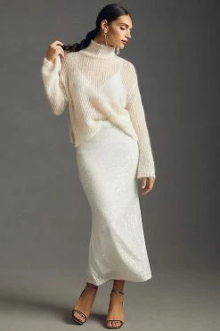 Outlet ???? Endless Rose Sequin ???? Skirt WHITE ⭐ -PAIGE-shop unnamed file 2956