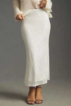 Outlet ???? Endless Rose Sequin ???? Skirt WHITE ⭐ -PAIGE-shop unnamed file 2957