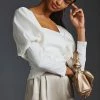 Best Sale ???? English Factory Mutton-Sleeve Top WHITE ???? -PAIGE-shop unnamed file 2961