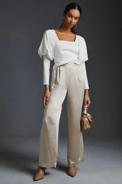 Best Sale ???? English Factory Mutton-Sleeve Top WHITE ???? -PAIGE-shop unnamed file 2964