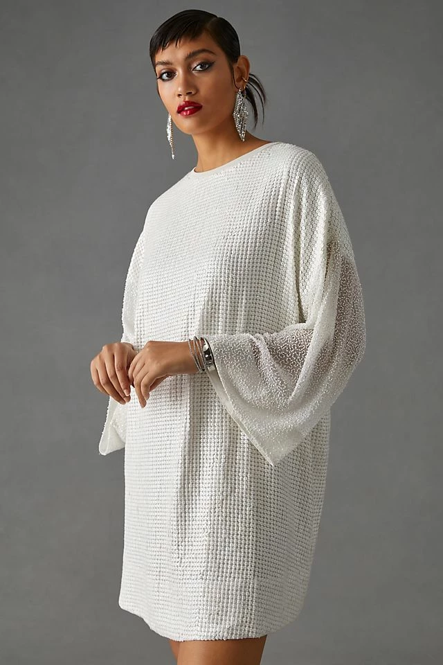 Let Me Be Sequin Mini Dress Hot Sale ???? Let Me Be Sequin Mini ???? Dress WHITE ???? -PAIGE-shop unnamed file 2972