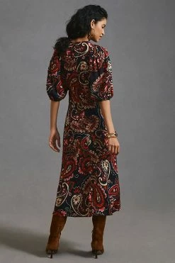 Coupon ???? Kachel Puff-Sleeve ???? Dress NAVY ???? -PAIGE-shop unnamed file 2986