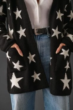 Best Sale ???? Maeve Printed Cardigan Sweater BLACK & WHITE ???? -PAIGE-shop unnamed file 3020