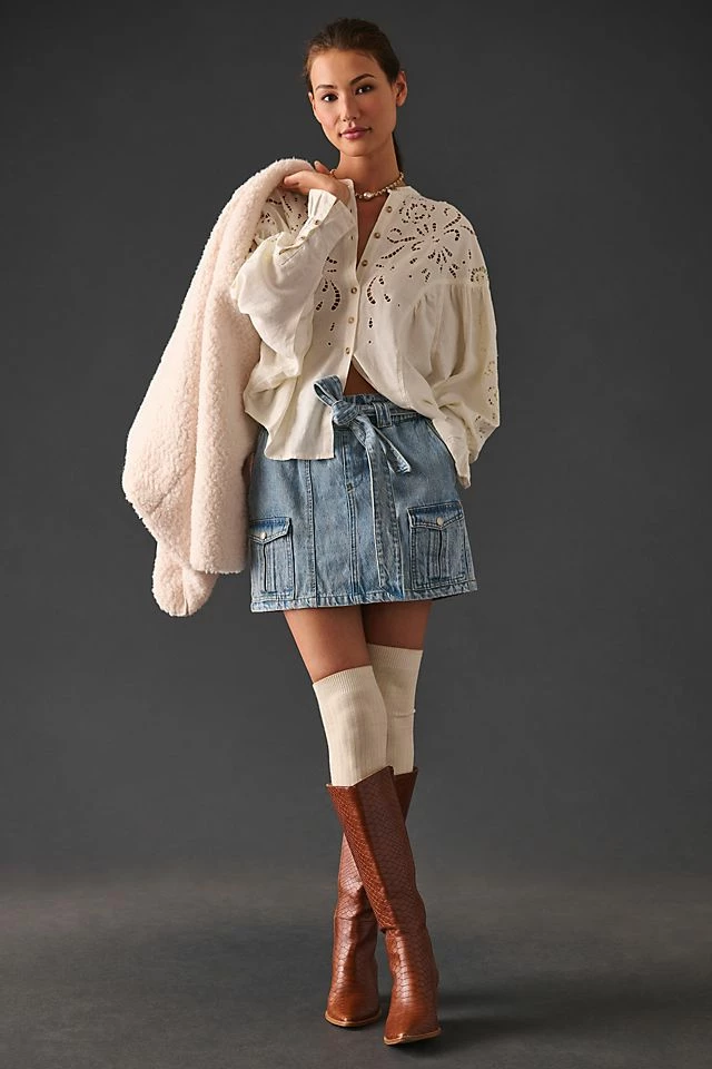 Pilcro Structured Eyelet Blouse Best Sale ???? Pilcro Structured Eyelet Blouse WHITE ???? -PAIGE-shop unnamed file 3022