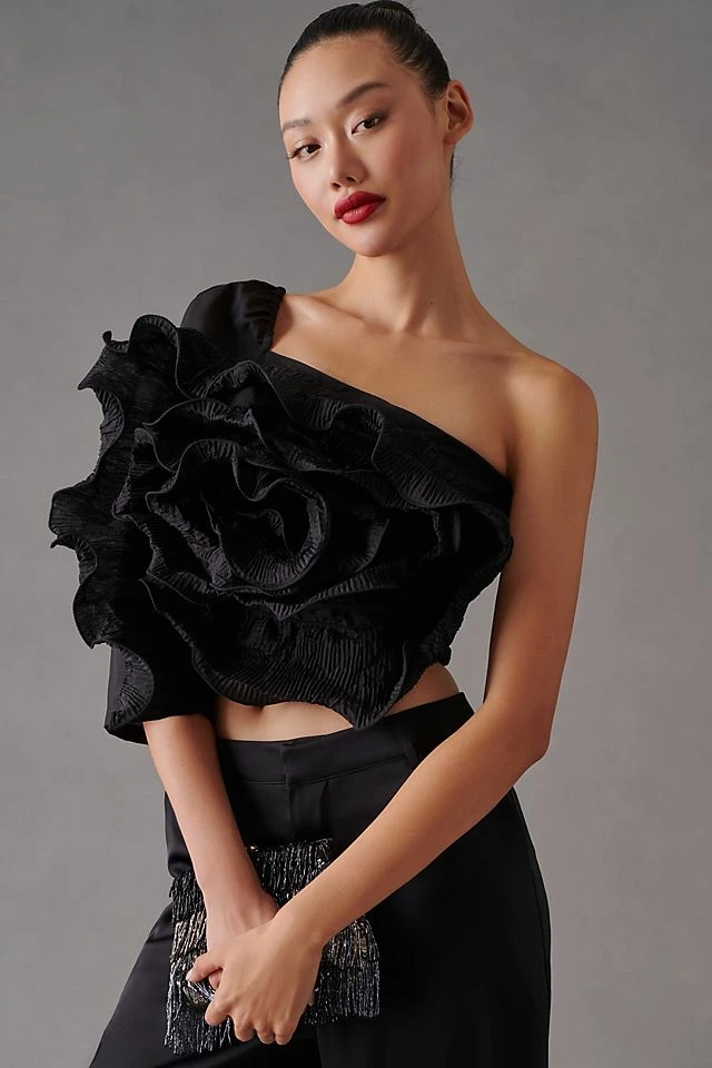 Let Me Be 3-D Rose Top Coupon ???? Let Me Be 3-D Rose Top BLACK ⌛ -PAIGE-shop unnamed file 3097