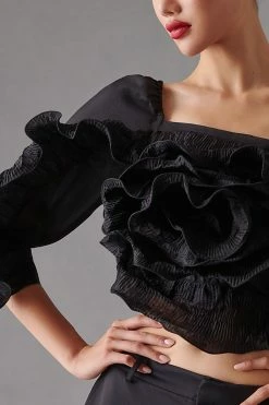 Coupon ???? Let Me Be 3-D Rose Top BLACK ⌛ 5 Coupon ???? Let Me Be 3-D Rose Top BLACK ⌛ -PAIGE-shop unnamed file 3100