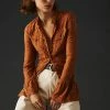 Wholesale ⭐ By Anthropologie Lace Buttondown Blouse COPPER ????