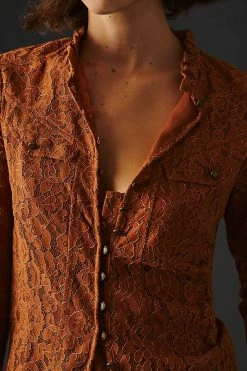 Wholesale ⭐ By Anthropologie Lace Buttondown Blouse COPPER ???? -PAIGE-shop unnamed file 3108