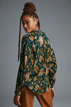 Coupon ???? Pilcro Tie-Neck Blouse DARK TURQUOISE ???? -PAIGE-shop unnamed file 3117