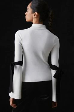 Deals ???? Maeve Mock-Neck Bell-Sleeve Sweater IVORY ???? -PAIGE-shop unnamed file 3123