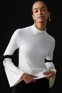 Deals ???? Maeve Mock-Neck Bell-Sleeve Sweater IVORY ???? -PAIGE-shop unnamed file 3125