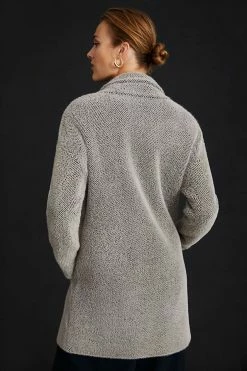 Budget ⭐ NVLT Double-Breasted ???? Coatigan GREY MOTIF ???? -PAIGE-shop unnamed file 3138