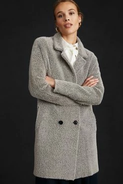 Budget ⭐ NVLT Double-Breasted ???? Coatigan GREY MOTIF ???? -PAIGE-shop unnamed file 3141