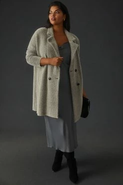 Budget ⭐ NVLT Double-Breasted ???? Coatigan GREY MOTIF ???? -PAIGE-shop unnamed file 3142