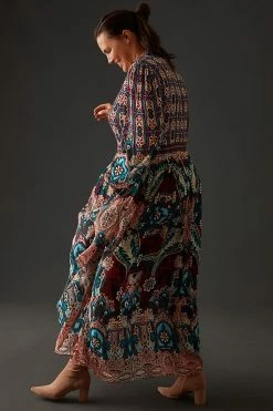 Deals ???? Bhanuni By Jyoti Patterned Maxi ???? Dress WINE ???? -PAIGE-shop unnamed file 3165