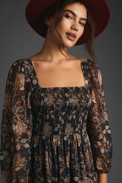 Flash Sale ???? Let Me Be Square-Neck Smocked Maxi ???? Dress MEDIUM ORANGE ???? 3 Flash Sale ???? Let Me Be Square-Neck Smocked Maxi ???? Dress MEDIUM ORANGE ???? -PAIGE-shop unnamed file 3172