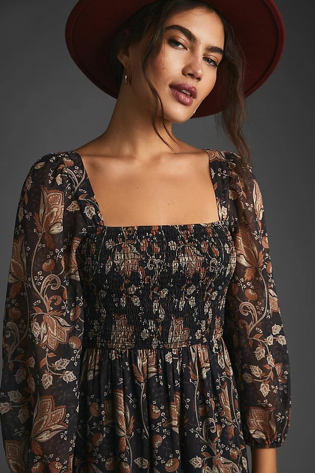 Let Me Be Square-Neck Smocked Maxi Dress Flash Sale ???? Let Me Be Square-Neck Smocked Maxi ???? Dress MEDIUM ORANGE ???? -PAIGE-shop unnamed file 3172