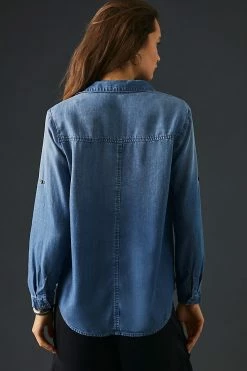 Flash Sale ???? Cloth & Stone Chambray Buttondown ???? Shirt DENIM LIGHT ✔️ -PAIGE-shop unnamed file 3184