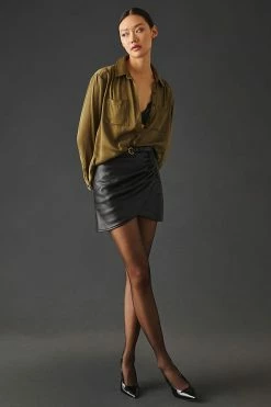 Best Sale ❤️ By Anthropologie Buttondown ???? Shirt GREEN ???? -PAIGE-shop unnamed file 3196