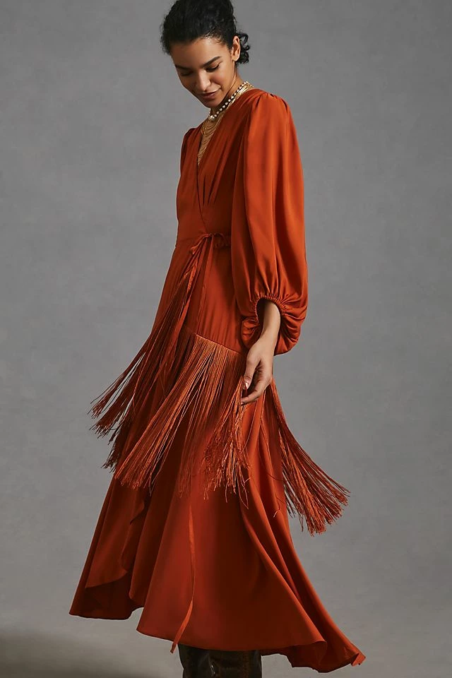 Flash Sale โญ Hutch Fringe Wrap ๐ Dress CEDAR ๐ 5 Flash Sale โญ Hutch Fringe Wrap ๐ Dress CEDAR ๐ - Image 3