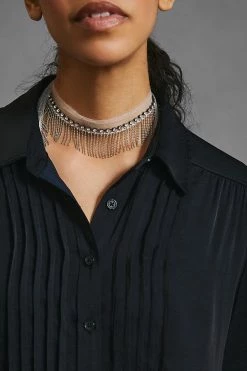 Brand new 👏 By Anthropologie Tuxedo Blouse BLACK 👏 -PAIGE-shop unnamed file 3225