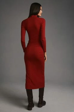 Discount ???? Sundry Turtleneck Midi ???? Dress WINE ???? -PAIGE-shop unnamed file 323