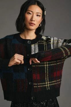 Deals 🎉 RD Style Plaid Cardigan Sweater GREY MOTIF ✨ -PAIGE-shop unnamed file 3231