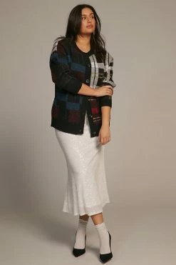 Deals 🎉 RD Style Plaid Cardigan Sweater GREY MOTIF ✨ -PAIGE-shop unnamed file 3232