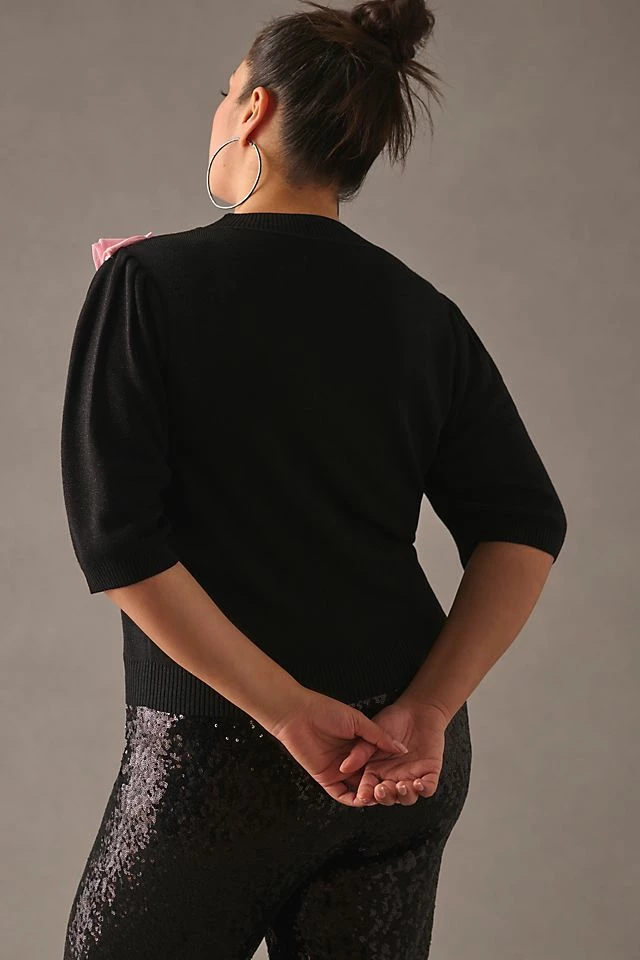 Maeve Floral Appliqué Sweater Cheapest ???? Maeve Floral Appliqué Sweater BLACK ???? -PAIGE-shop unnamed file 3276