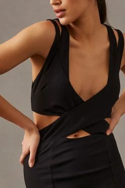 Brand new ???? By Anthropologie Cutout Midi ???? Dress BLACK ✨ -PAIGE-shop unnamed file 3284