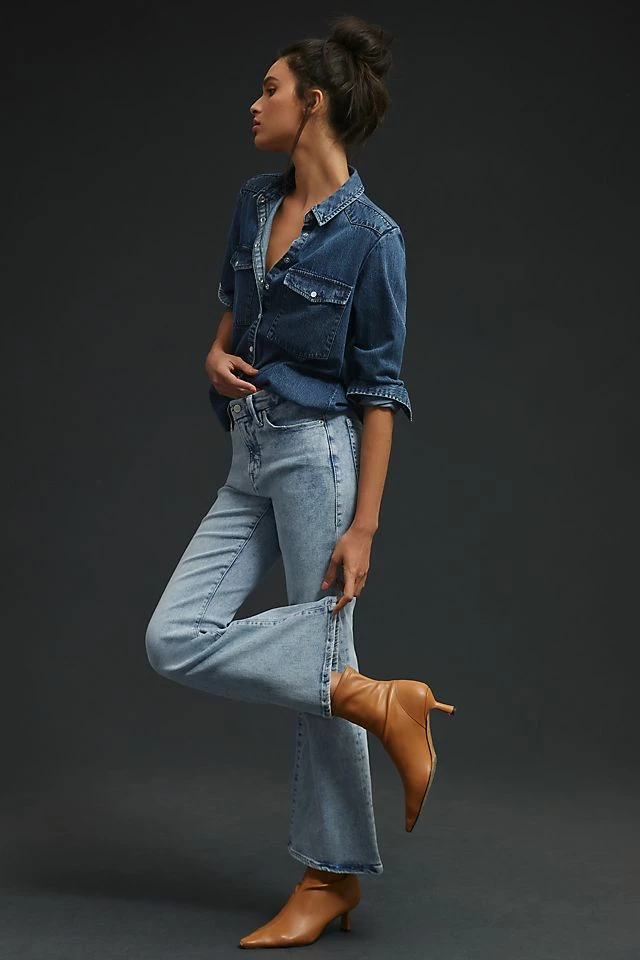 Good American Petite Flare Jeans Budget ???? Good American Petite Flare ???? Jeans DENIM LIGHT ✨ -PAIGE-shop unnamed file 3294