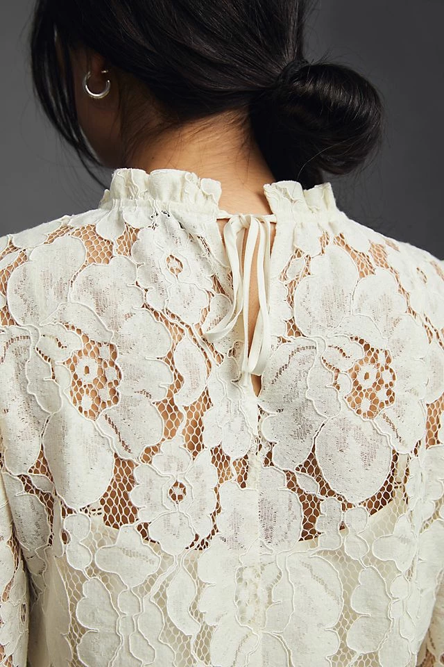 Mare Mare x Anthropologie Sheer Lace Blouse Best reviews of ???? Mare Mare X Anthropologie Sheer Lace Blouse IVORY ✔️ -PAIGE-shop unnamed file 3310