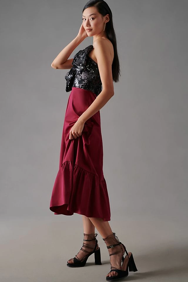 Hutch Sequin Bow Dress Discount ⌛ Hutch Sequin Bow ???? Dress WINE ???? -PAIGE-shop unnamed file 3316