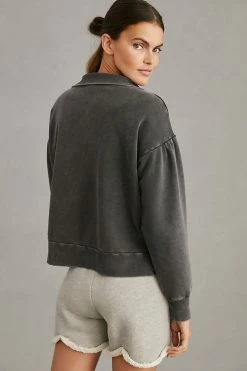 Buy ✔️ Daily Practice By Anthropologie Quarter Zip Pullover BLACK ???? -PAIGE-shop unnamed file 333