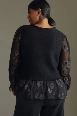 Wholesale ???? By Anthropologie Layered Sweater Vest BLACK ???? -PAIGE-shop unnamed file 3336